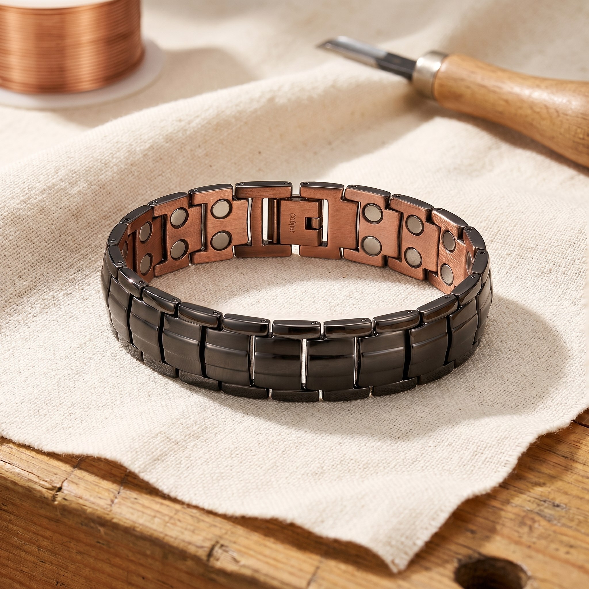 Ember's Ochre Men's  Copper Bracelet