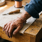 Ember's Gale Men's Copper Bracelet