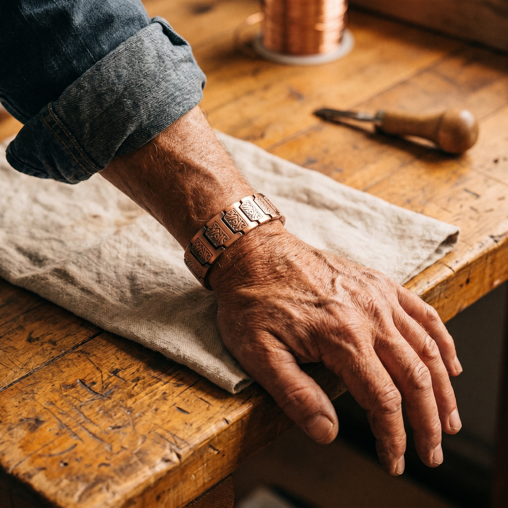 Ember's Glen Men's Copper Bracelet