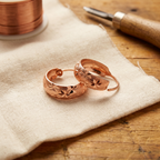 Ember's Dew Copper Earrings