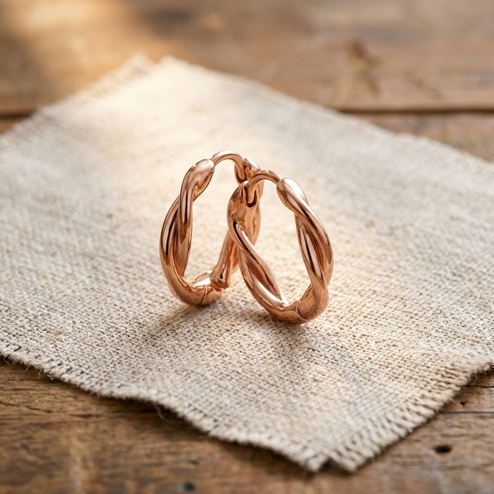 Ember's Wren Copper Hoop Earrings