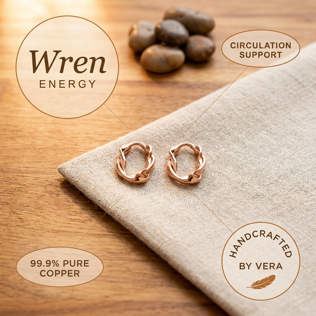 Ember's Wren Copper Hoop Earrings