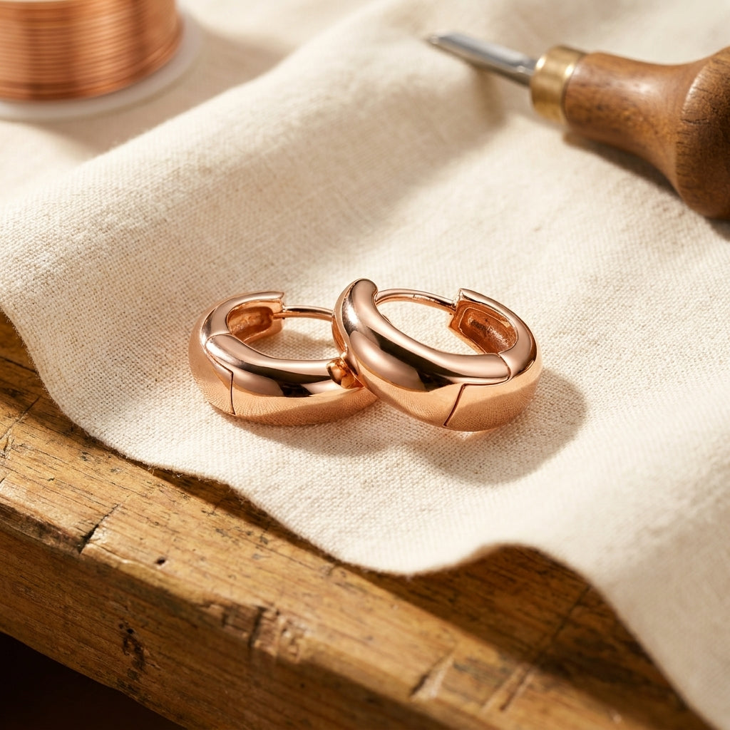 Ember's Linnet Copper Hoop Earrings