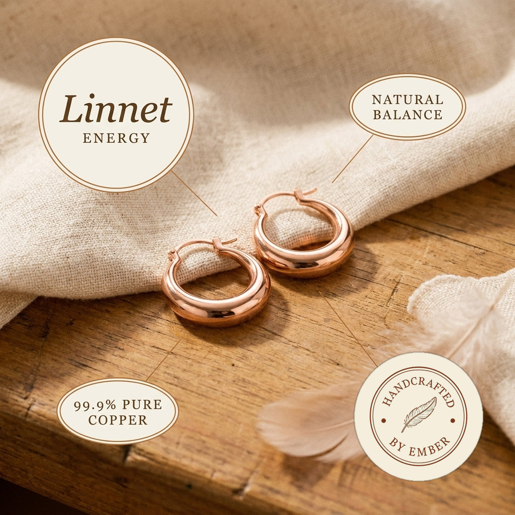 Ember's Linnet Copper Hoop Earrings