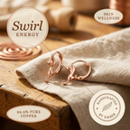 Ember's Swirl Copper Earrings