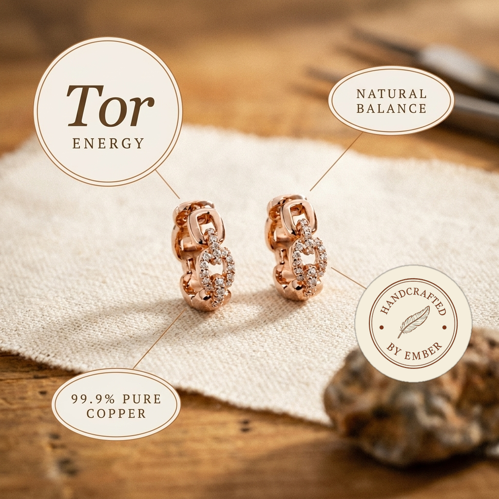 Ember's Tor Copper Earrings