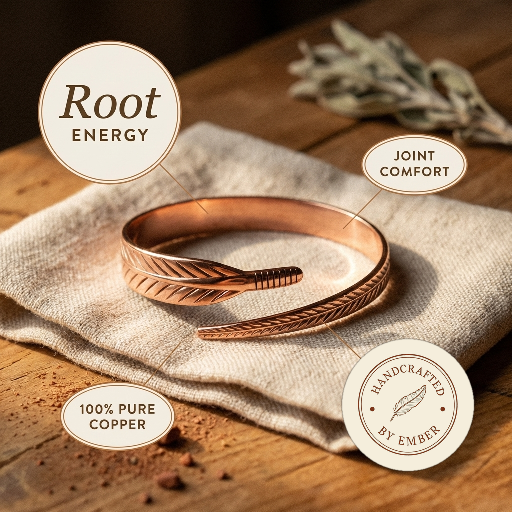 Ember's Root Copper Bracelet