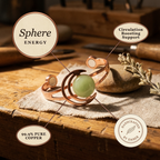 Ember's Sphere Green Copper Bracelet