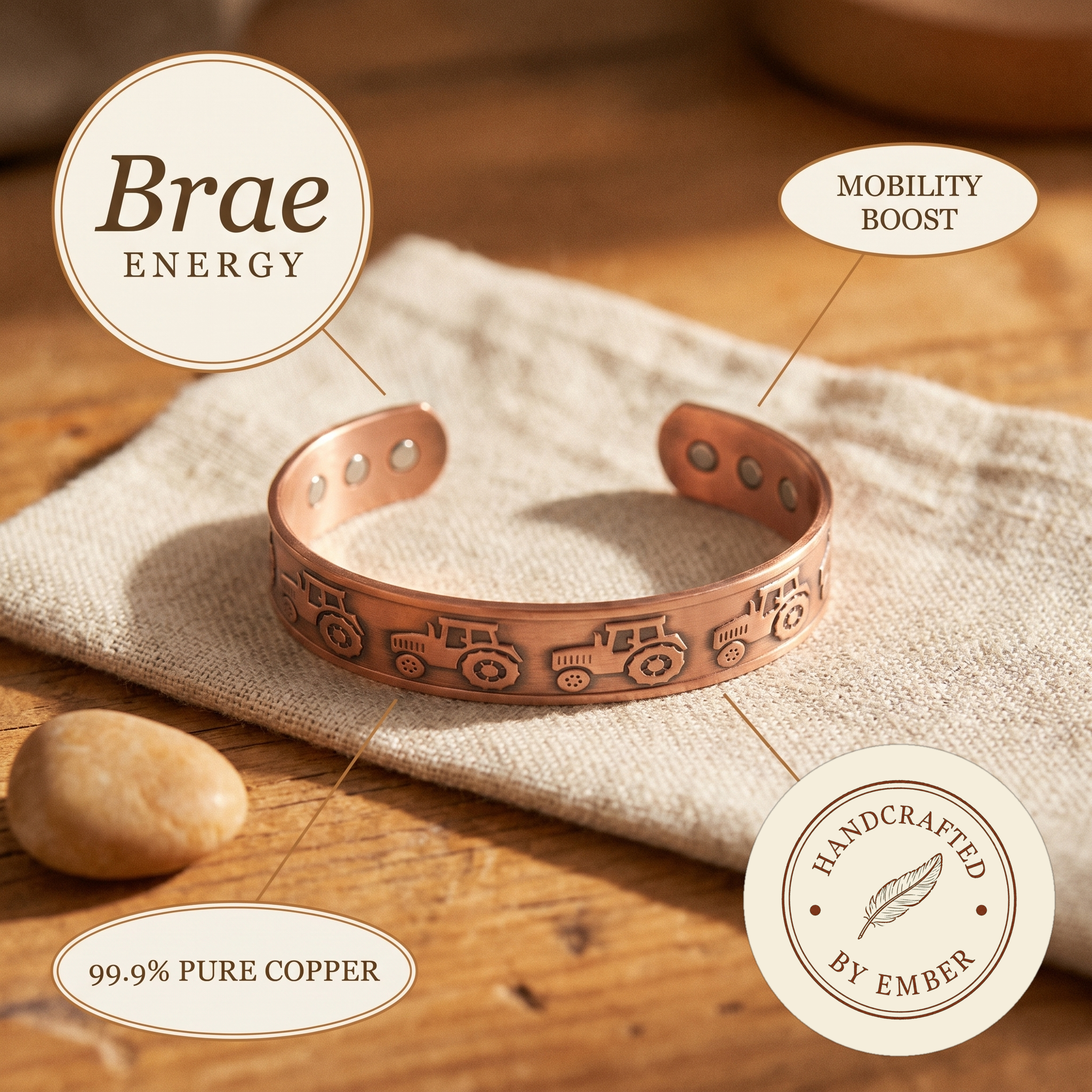 Ember's Brae Copper Bracelet