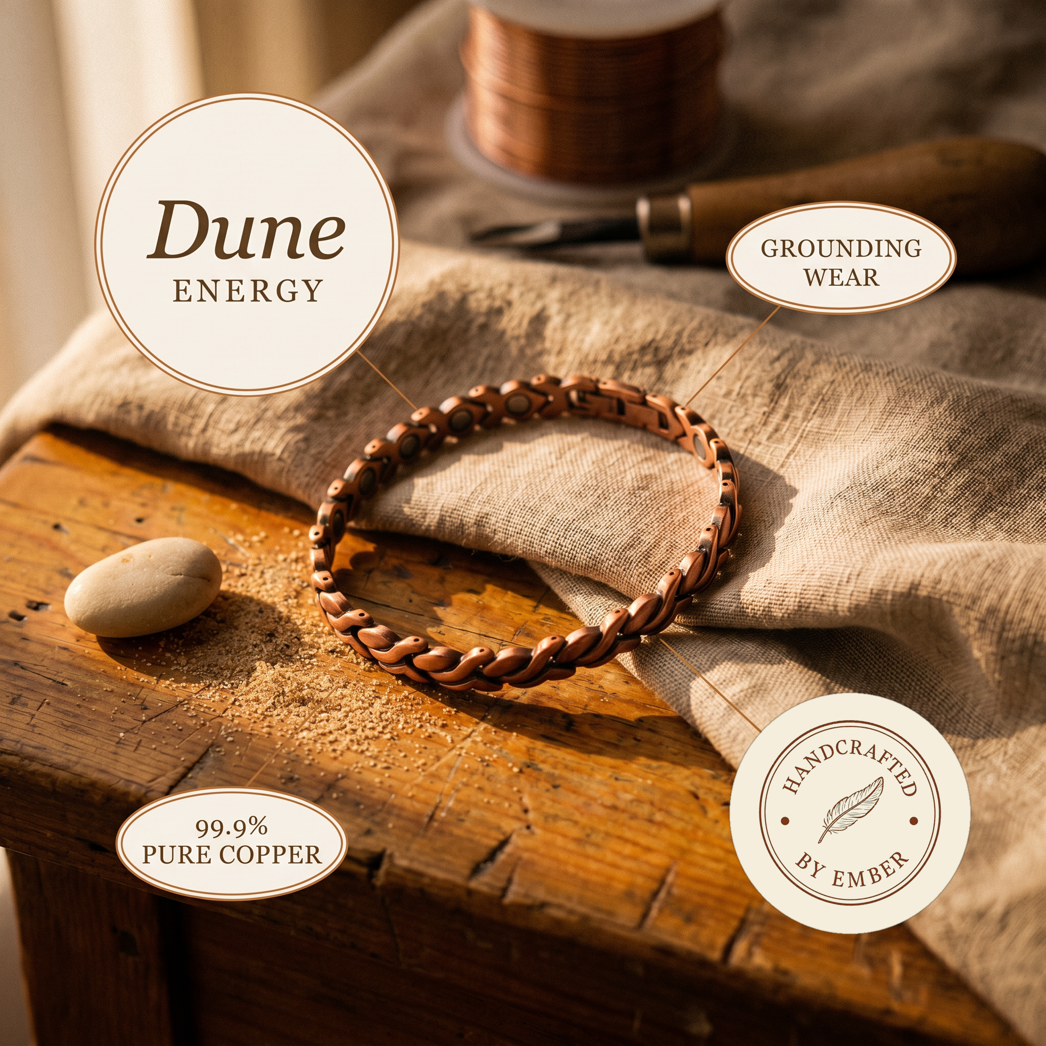 Ember's Dune Copper Anklet